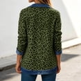 thumbnail image 5 of Women's Leopard Jean Jacket Long Sleeve Button Down Denim Jacket Coat with Pockets Women's Fall 2026 Outfits(Army Green,XXL), 5 of 7