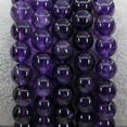 thumbnail image 2 of Natural A Grade Amethyst Crystals Real Gemstone 8mm Round Beads Stretch Bracelet 7" Unisex, 2 of 4