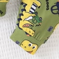 thumbnail image 5 of Gerichy Baby Boy Clothes Dinosaur Romper and Pants Hat Baby Boy's Clothing Infant Boy Clothes 3PCS Outfits Fall Winter 0-18 Months, 5 of 7