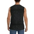 thumbnail image 4 of Bingfone Black Glitter Pattern Men's Tank Tops Workout Sleeveless Tee Shirts Running Beach Tanks for Men-Medium, 4 of 8
