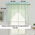 thumbnail image 2 of THD Sofia Floral Rod Pocket Lace Short Cafe Swags for Small Windows - 28 x 36 Inch Length (Seafoam Green Swags, Set of 2), 2 of 6