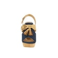 thumbnail image 3 of Forever Young Women's Denim Embellishment Wedges with Contrast Straps, Buckles and Tassels, 3 of 6