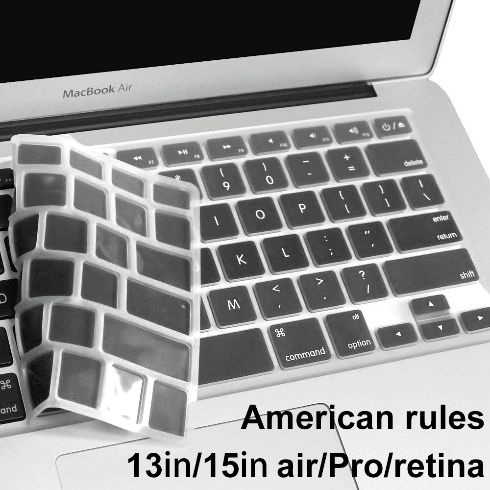 iMac US, Clear with or with out Retina Display Keyboard Cover for Macbook Air 13” Macbook Pro Keyboard Skins Ultra Thin TPU Keyboard Protector for Macbook Air 13 2017 release/Pro 13 15 17