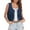 Blue, variant on Baberdicy Women's Fringed Sleeveless Summer Western Denim Punk Style Cardigan Jacket | Women's Jacket Clearance! Coffee Large