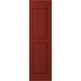 thumbnail image 6 of 15"W x 76"H Americraft Two Equal Flat Panel Exterior Real Wood Shutters (Per Pair), Pepper Red, 6 of 10