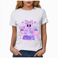 thumbnail image 6 of TOWED22 Halloween Shirts Women Cute Ghost Graphic T-Shirts Funny Spooky Ghost Print Tee Fall Halloween Holiday Casual Tops(White,M), 6 of 8