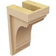 thumbnail image 5 of 5"W x 5"D x 10"H Wide Warren Rough Cedar Woodgrain TimberThane Corbel, Primed Tan, 5 of 6