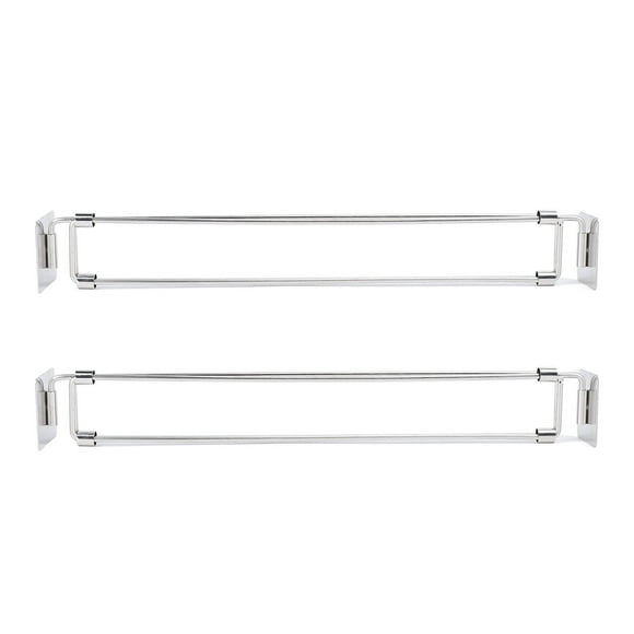 RV Shower Corner Storage Bar, 2pcs RV Fridge Tension Rods 12.5 To 22.5in Adjustable for Trailer Yacht