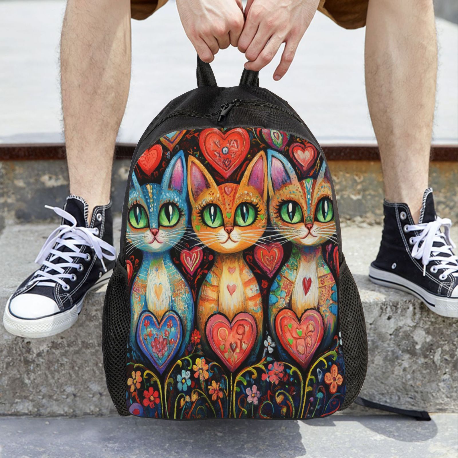 Cat Backpack Double Shoulder Backpack Durable, Spacious, Ergonomic Design for Travel, Work & Outdoor Use