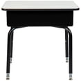 thumbnail image 4 of Bowery Hill Modern Open Front Laminate Top Classroom Desk in Gray, 4 of 10