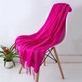 thumbnail image 1 of JTVOVO RUNMEIFA New Luxury Brand Women's Summer Thin Shawl Cashmere Pure Color Fringed Hijab Bandana Headscarf Winter Scarf, 1 of 5