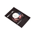 thumbnail image 3 of MKHERT USA American Flag Skull New York Placemats Table Mats for Dining Room Kitchen Table Decoration 12x18 inch,Set of 6, 3 of 4