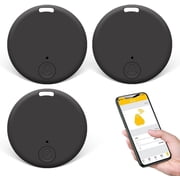 3 Pcs Portable Smart GPS Tracking, Key Item Finder Locator, for iOS/Android, Mini Anti-Lost Bluetooth Tag Item Tracker for Kids Phone Car Wallet Luggage Pet, Black