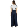 thumbnail image 4 of Bimba Stylish Solid Dungaree For Womens Adjustable Strap Loose Rayon Romper Pants, 4 of 6