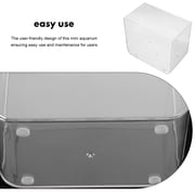 UPGRATOR Clear Cube Aquarium Tank for Betta Fish with Easy Maintenance Design