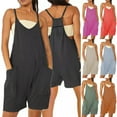 thumbnail image 2 of Womens Overalls Dungarees Tops Loose Shorts Ladies Baggy Jumpsuit Playsuit, 2 of 8