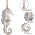 thumbnail image 3 of Hippocampe Decoración de madera Adornos de hipocampo Hippocampus Decoración de pared para decoración de pared Porte Orament HAUBED Beach Theme House Decoration (con estrellas de mar y pequeños) esquí esquí Gafas de esquí, 3 of 5