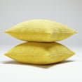 thumbnail image 5 of Deconovo Yellow Decorative Throw Pillow Covers for Kids'Room, Corduroy Cushion Covers with Corn Pattern, 12x20 inch, Mellow Yellow, Set of 2, 5 of 7