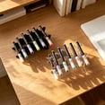thumbnail image 7 of Multi Slot Pen Holder, Curved Acrylic Desktop Pen Display Stand, Double Layer Fountain Pen Storage Organizer Rack, Multi Hole Stationery Holder for Office Desk, Brush Display Stand for Home, 7 of 7