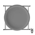 thumbnail image 4 of Mesa Auxilar Moderna de Metal Extensible y Plegable gris oscuro, 4 of 8