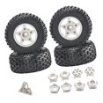 thumbnail image 2 of figatia 4 Pieces 1/8 1/10 RC Car Tires Replacement High Performance DIY Upgrade RC Spare white, 2 of 8