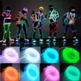 thumbnail image 2 of Glow EL Wire Cable LED Neon Christmas Dance Party DIY Costumes Clothing Luminous Car Light Decoration Clothes Ball Rave 1m/3m/5m (Fluorescence Green,5M), 2 of 7