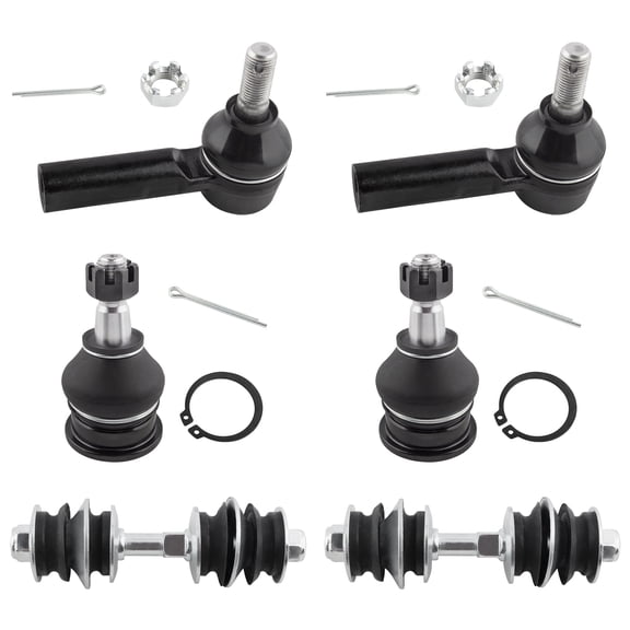 BOXI (Set of 6) Front Lower Ball Joints   Sway Bar End Links   Outer Tie Rods fit for Scion xA xB 2004 2005 2006 / for Toyota Echo 2003 2004 2005 / Replaces K500118 K90390 ES2382