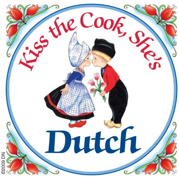 Oktoberfest Haus Multicolor Ceramic Dutch Souvenirs Magnet Tile Kiss Dutch Cook for Home Decor and Fridge Refrigerator Magnet