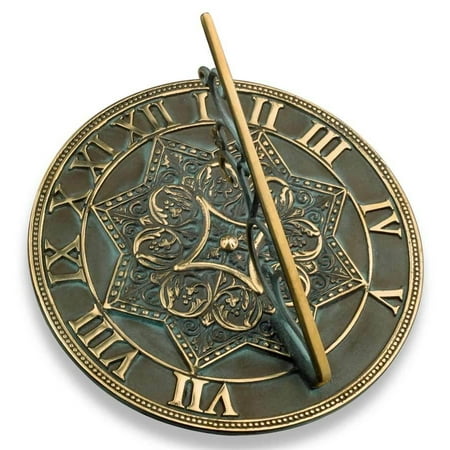 Brass Happiness Sundial - Gothic Sundial with Brass Construction