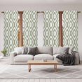 thumbnail image 6 of Sage Green White Geometric Kitchen Curtain for Berdoom Living Room Cafe 72 Inch Length, Modern Abstract Art Tiers Curtains Light Filtering Drapes Rod Pocket Window Treatment 2 Panels 52"Wx72"L, 6 of 8