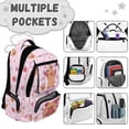 thumbnail image 5 of Pzuqiu Strawberry Bow Capybara School Backpack Set for Girls 4 Piece with Lunch Box,Pencil Case,Water Bottle Holder,17 Inch Large Capacity Schoolbag with Adjustable Straps for Middle School, 5 of 7