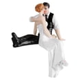 thumbnail image 5 of Wedding Cake Toppers, Couple Bride & Groom Resin Figurine Sitting Standing Wedding Decoration Present for Wedding Garden Halloween Decorations., 5 of 8