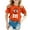 Orange, variant on Fshinging Toddler Girls T Shirts Funny Cartoon Letter Print Short Sleeve Casual Kids Tees Size 8-9 Years