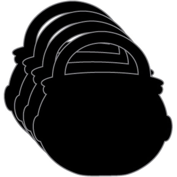 SHAPES ETC. Large Single Color Creative Foam Cut-Outs - Cauldron