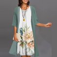 thumbnail image 1 of 2023 Fashion O Neck 5XL Printed Two-Piece Sets Elegant Women Print Seven-Point Sleeve Tops Dress New Spring Summer Suit Dresses5XL Gao Jinjia LED, 1 of 2