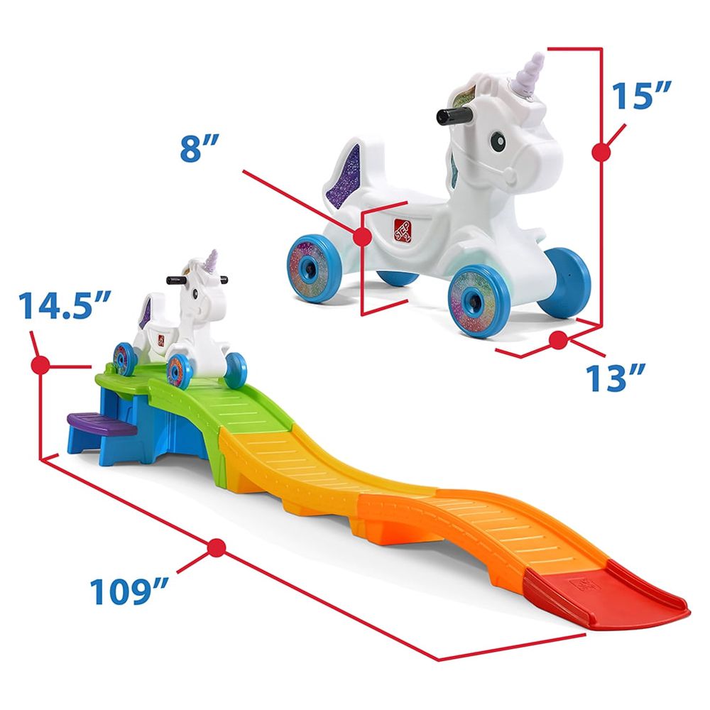 Step2 Unicorn Up and Down Roller Coaster Ride-On photo 3