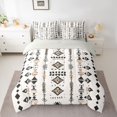 thumbnail image 2 of Manfei Ancient Aztec Theme 7-Piece Bedding Comforter Set,Vintage Rhombus Triangle King Bedding Sets,Black Brown Beige Bed Sheets For Teens,Ultra Soft Home Decor Reversible, 2 of 8