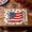 C, variant on 4th of July Patriotic Doodle Style Placemat, 16.5"x12.6" American Flag and Scribble Star Print Design, Linen Stain Resistant Table Mat