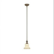 Designers Fountain 97830-VBG Single Light Down Lighting Mini Pendant from the Carlisle Collection, Venetian Bronze-Gold