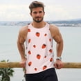thumbnail image 6 of Lsque Strawberry Pattern Mens Tank Tops Muscle Athletic Quick Dry Sleeveless Workout Fitness T Shirts Beach Tank Top, Loose-fit Sleeveless Shirt for Men-XX-Large, 6 of 7