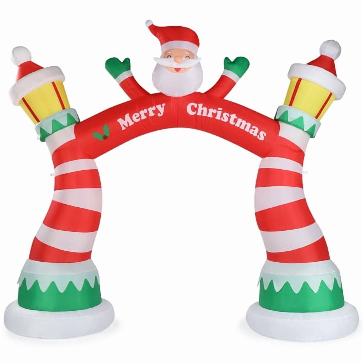 8.9FT Christmas Inflatable Archway, Built-in LED Lights, Waterproof Polyester, Indoor/Outdoor Yard/Store Holiday Decor