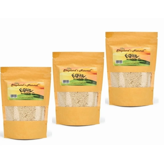 HATF'S SHEPHERD'S NATURAL Egusi Ground Melon Seeds, 100% All Natural, 831 Grams /24oz (3 packs x 8oz)