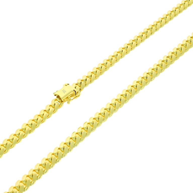metaltree98 Heavy Cuban Link Chain Necklace Box Clasp Safety Lock 14K Gold  Plated 8 mm / 26