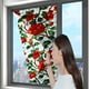 thumbnail image 4 of Lámina adhesiva estática para ventanas con motivos florales y arcoíris, 100 x 43 cm, adhesivo de PVC, 5 diseños botánicos para puertas de cristal, 4 of 5