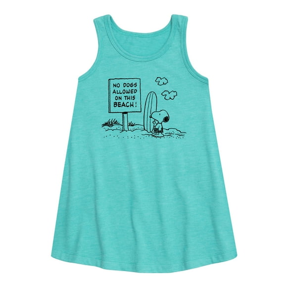 Peanuts - No Dogs Allowed - Toddler and Youth Girls A-line Dress