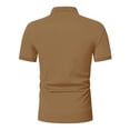 thumbnail image 6 of Yaoyar Men's Casual Solid Shirts Zipper Lapel Short Sleeve Tops Classic Golf Tees Basic Golf Shirt Cotton Top, 6 of 6