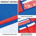 thumbnail image 5 of Polyester Classroom Chair Back Hanging Organizer Student Seat Pocket Storage Bag Rectangle Red 462x398x1mm, 5 of 9