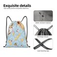 thumbnail image 4 of Wukai Cute Gnome Bee Collects Honey Drawstring Backpack Bag Sport Gym Sackpack Large Size String Backpack Cinch for Women Men-Small, 4 of 6