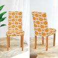 thumbnail image 5 of Pumpkin Autumn Chair Covers Fall Maple Leaf Dining Chair Slipcovers Set of 4 Stretch Seat Covers for Dining Room Living Room Hotel Banquet, 5 of 6