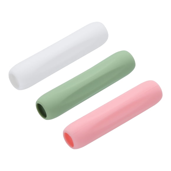 Unique Bargains 3pcs Pen Grip Silicone Case Silicone Ergonomic Design Sleeve Holder for Stylus Pens, White, Green, Pink